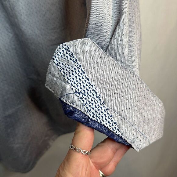 Robert Graham Mens Long Sleeve Button Down Shirt size 39 15.5 100% cotton - Picture 7 of 10